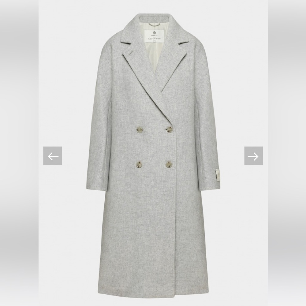 Aritzia Slouch Coat - Light Heather Gray